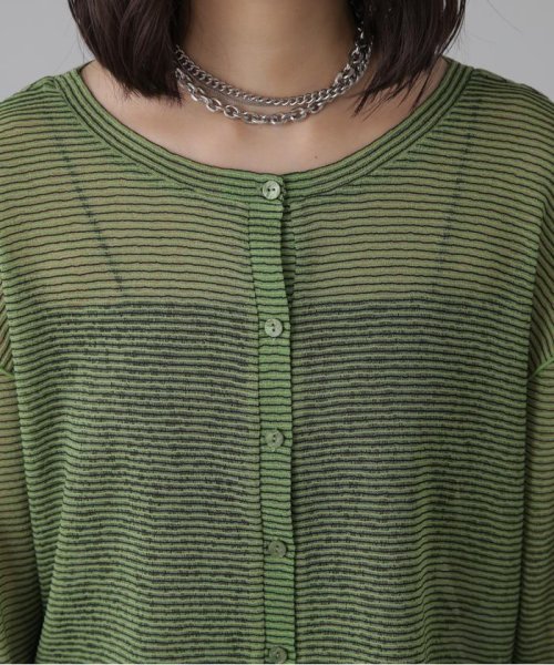 前後2wayシアーボーダーカットソーカーディガン 人気・おすすめ｜使いやすい・旅行におすすめ 品質保証 全国発送 在庫限り