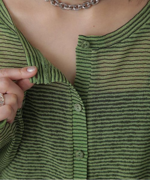 前後2wayシアーボーダーカットソーカーディガン 人気・おすすめ｜使いやすい・旅行におすすめ 品質保証 全国発送 在庫限り