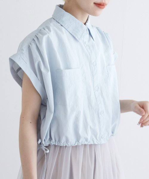 w closet(ダブルクローゼット)/【SETアイテム】Wポケットシャツ+チュールワンピース/img18