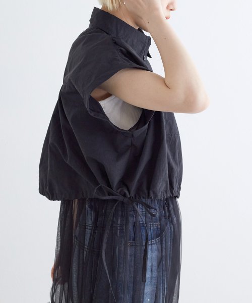 w closet(ダブルクローゼット)/【SETアイテム】Wポケットシャツ+チュールワンピース/img25
