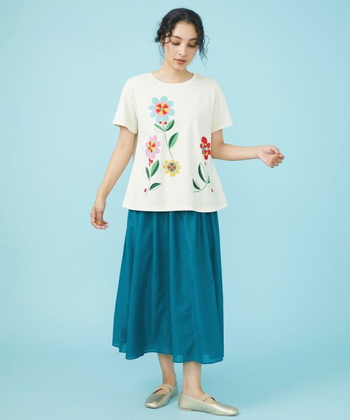 Jocomomola(ホコモモラ)/Cosecha フラワープリント Tシャツ/img04