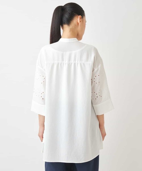 HIROKO BIS(ヒロコビス)/アイレット刺繍デザインチュニックシャツ /洗える/img02