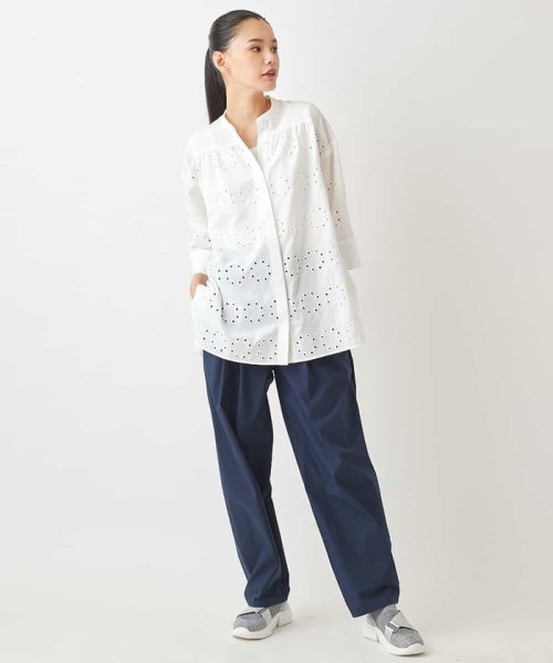 HIROKO BIS(ヒロコビス)/アイレット刺繍デザインチュニックシャツ /洗える/img10