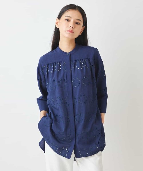 HIROKO BIS(ヒロコビス)/アイレット刺繍デザインチュニックシャツ /洗える/img11