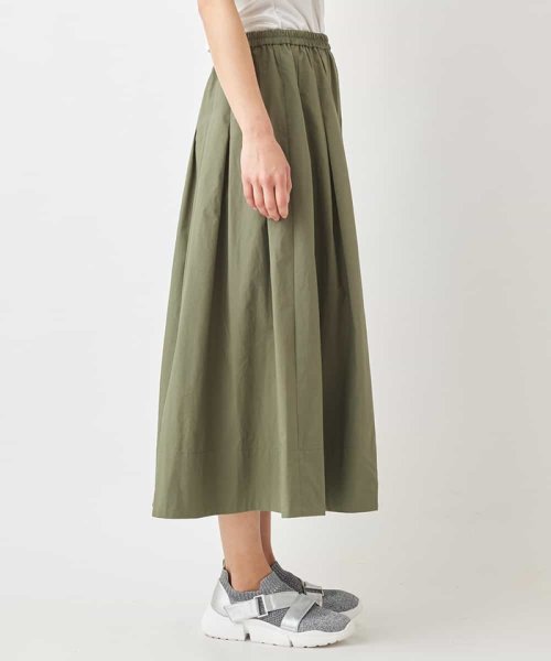 タイプライターフレアスカート /洗濯機で洗える カワイイ/異素材重なるデザインのアーバンロングスカート KUE1865263655(14300円)