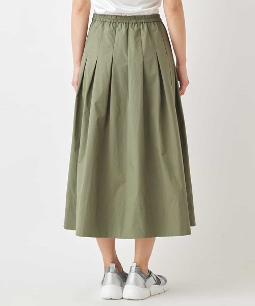 タイプライターフレアスカート /洗濯機で洗える カワイイ/異素材重なるデザインのアーバンロングスカート KUE1865263655(14300円)