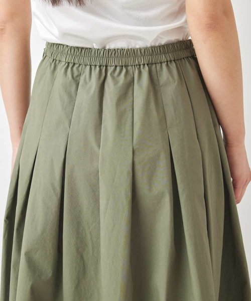 タイプライターフレアスカート /洗濯機で洗える カワイイ/異素材重なるデザインのアーバンロングスカート KUE1865263655(14300円)