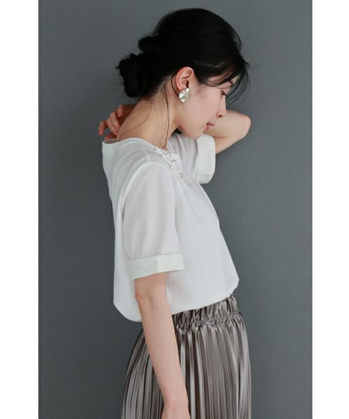 CAWAII(カワイイ)/刺繍袖のチャイナボタンTシャツトップス/img10