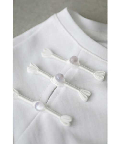 CAWAII(カワイイ)/刺繍袖のチャイナボタンTシャツトップス/img13