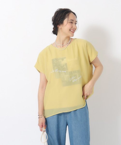大人の旬な着こなしに シフォンレイヤード 転写プリントTシャツ 人気・おすすめ｜省スペース設計・旅行向けにおすすめ お得商品 プライバシー配送 国内発送・安心販売体制