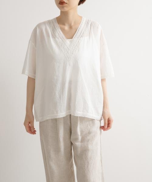 URBAN RESEARCH DOORS(アーバンリサーチドアーズ)/SOIL　V－NECK LACE PULLOVER/img01