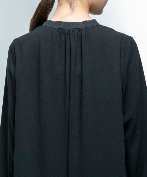 【喪服・礼服】【洗える】≪デザインブラック≫シャツワンピース/ブラックフォーマル/卒入学式 ・七五三・お宮参り あり 喪服 礼服 七五三 セレモニー 卒業式 ■なし デザイン 入学式 結婚式 お宮参り ワンピース