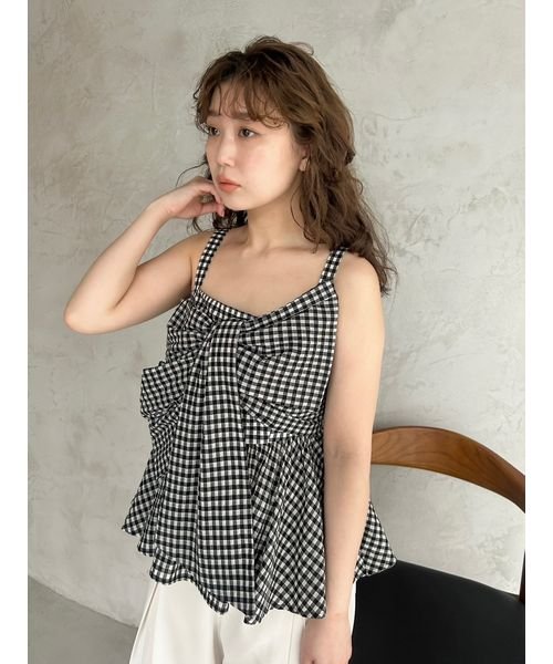 ペプラムリボントップス【WEB限定カラーあり】(505845885)｜阪急百貨店  