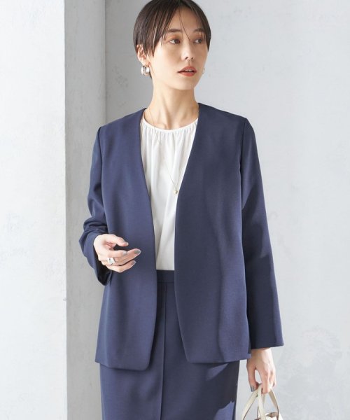 〈手洗い可能／撥水加工／接触冷感〉カラーレス ジャケット（セットアップ対応） 品番：313