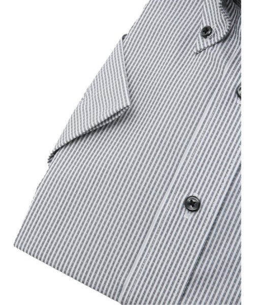 TAKA-Q(タカキュー)/クールマックス+ストレッチ スタンダードフィット ボタンダウン半袖シャツ 半袖 シャツ メンズ ワイシャツ ビジネス ノーアイロン 形態安定 yシャツ 速乾/img04