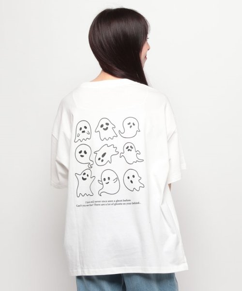 NICE CLAUP OUTLET(ナイスクラップ　アウトレット)/オバケプリント刺繍Tシャツ/img16