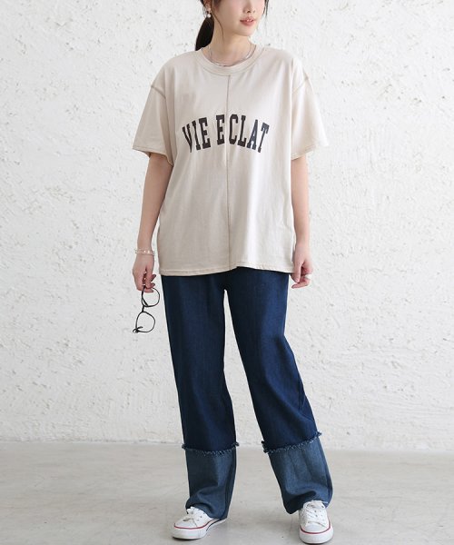 Doux Belle(ドゥーベル)/Tシャツ 半袖トップス ロゴTシャツ/img08