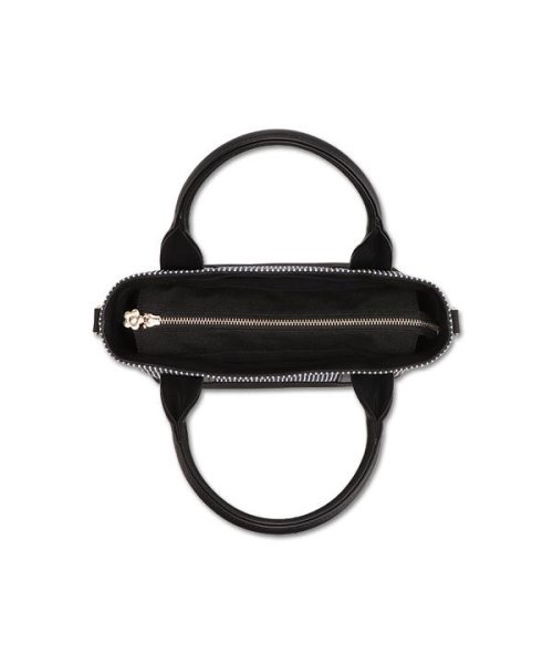 スクエアデイジーパッチ 2WAYミニトート ブラック