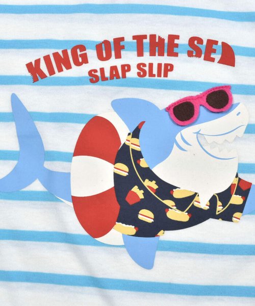SLAP SLIP(スラップスリップ)/夏満喫いきものプリントボーダー柄半袖Tシャツ(80~130cm)/img14