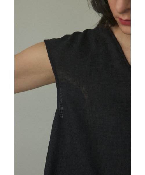 BLACK BY MOUSSY(ブラックバイマウジー)/vneck mesh tops/img13
