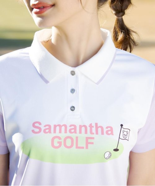 Samantha GOLF(サマンサゴルフ)/グリーンロゴグラデーションポロシャツ/img07