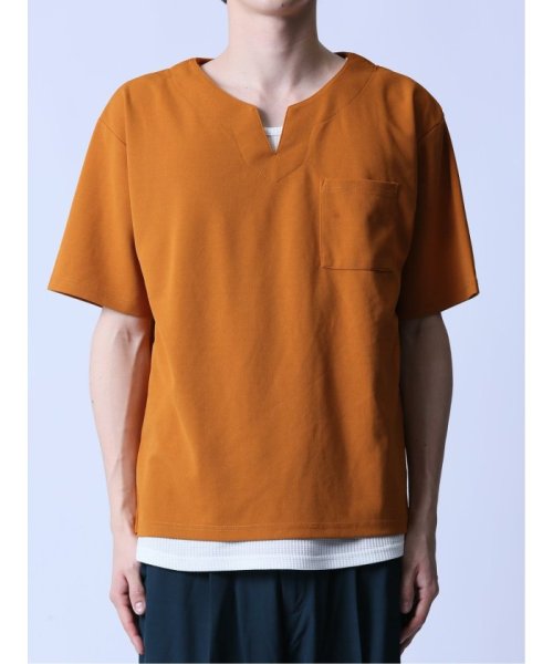 semanticdesign(セマンティックデザイン)/KAITEKI+ キーネック半袖Tシャツ&タンクトップ アンサンブル/img04
