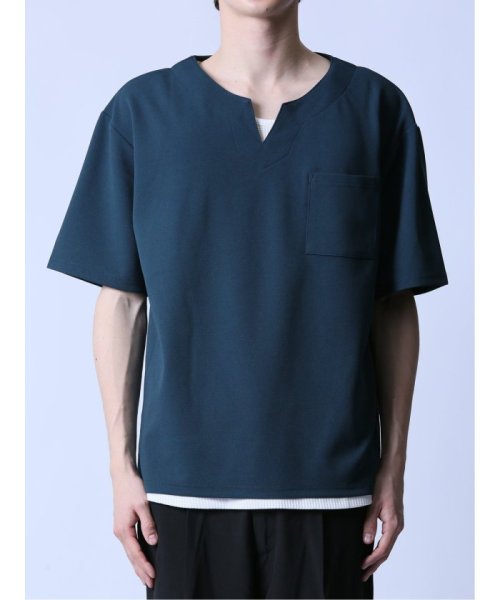 semanticdesign(セマンティックデザイン)/KAITEKI+ キーネック半袖Tシャツ&タンクトップ アンサンブル/img15