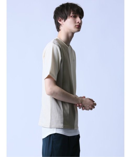 semanticdesign(セマンティックデザイン)/KAITEKI+ 縦切替 クルーネック半袖Tシャツ/img03