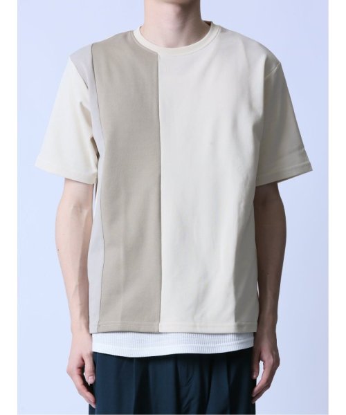semanticdesign(セマンティックデザイン)/KAITEKI+ 縦切替 クルーネック半袖Tシャツ/img05