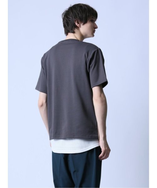 semanticdesign(セマンティックデザイン)/KAITEKI+ 縦切替 クルーネック半袖Tシャツ/img11