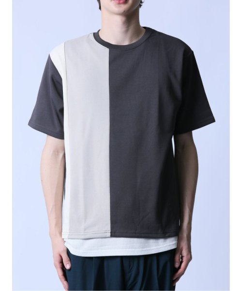 semanticdesign(セマンティックデザイン)/KAITEKI+ 縦切替 クルーネック半袖Tシャツ/img13