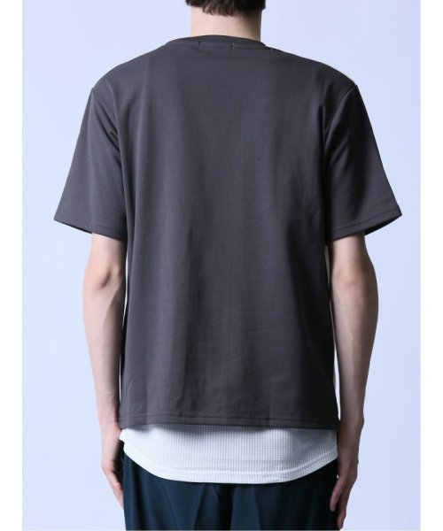 semanticdesign(セマンティックデザイン)/KAITEKI+ 縦切替 クルーネック半袖Tシャツ/img15