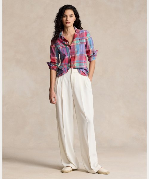 リラックスド フィット チェック コットン シャツ Cotton TM