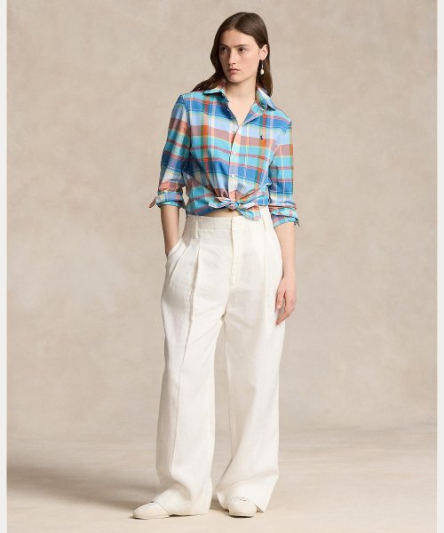 リラックスド フィット チェック コットン シャツ Cotton TM