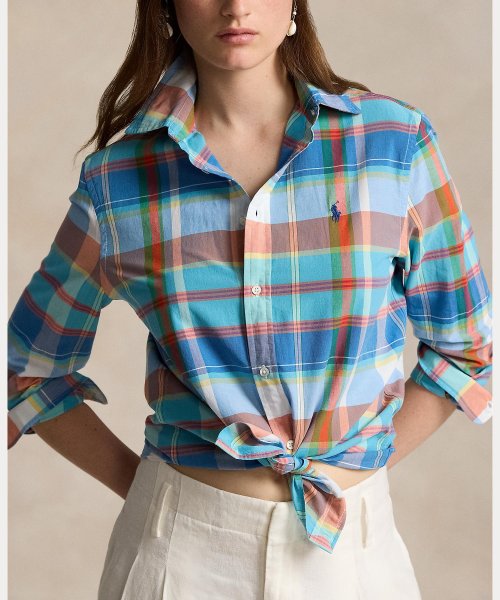 リラックスド フィット チェック コットン シャツ Cotton TM