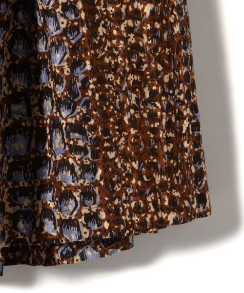 【SHIPS別注】UHURU:〈手洗い可能〉プリント ロング ギャザー スカート UHURU ラメ糸