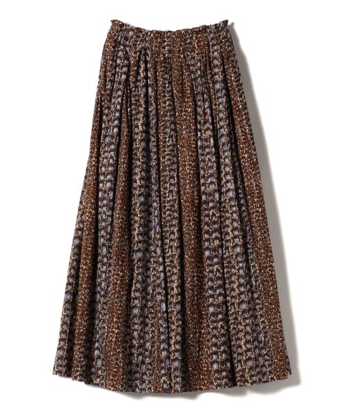 【SHIPS別注】UHURU:〈手洗い可能〉プリント ロング ギャザー スカート UHURU ラメ糸