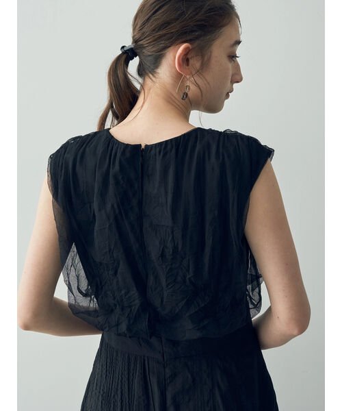 チュールレイヤードワンピース 無し