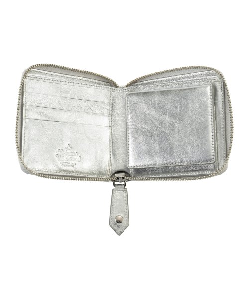 Vivienne Westwood ヴィヴィアン ウエストウッド 2つ折り財布 51010043U L005B P404 Vivienne Westwood ウエストウッド 2つ折り財布 51010043U L005B ORB オーブ シルバー SILVER