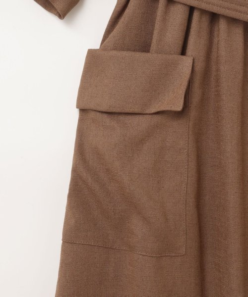 リネンタッチサファリドレス 