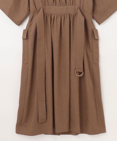 リネンタッチサファリドレス 