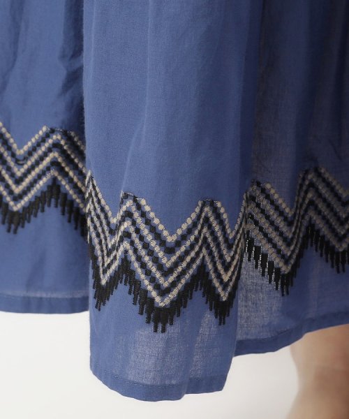 SHOO・LA・RUE(シューラルー)/ふわっと揺れる インド綿 ティアード刺繍スカート/img16