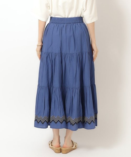 SHOO・LA・RUE(シューラルー)/ふわっと揺れる インド綿 ティアード刺繍スカート/img19