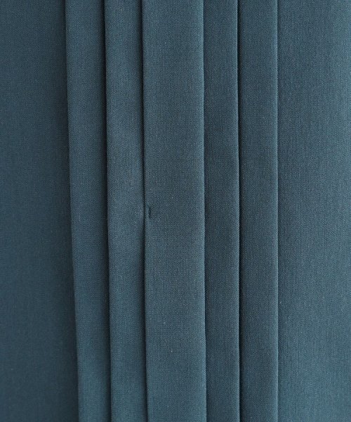 【UVケア／接触冷感／SETUP可能】麻混ストレッチ タックブラウス 