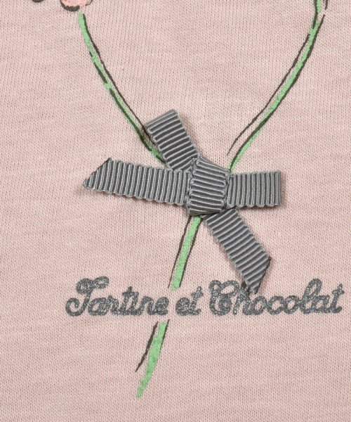 Tartine et Chocolat(タルティーヌ・エ・ショコラ)/【日本製】ソフト天竺花リボン半袖Tシャツ(90~140cm)/img11