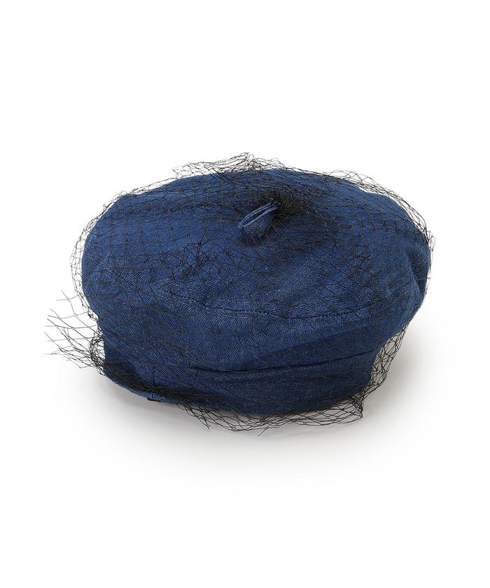 DIORチュールベレー帽 美品 Dior ディオール チュールベレー帽 黒