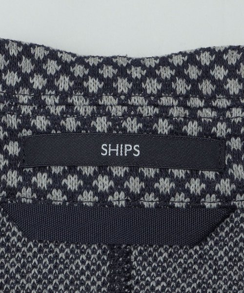 SHIPS: TEXBRID(R) ジャカード 2ボタン ジャケット 