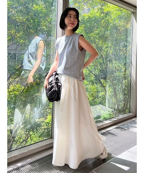 eco 撥水ギャザーフレアスカート 予めご了承ください