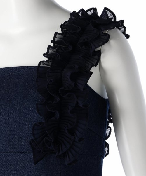 ショルダーフリルIラインワンピース 予めご了承ください