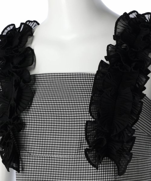 ショルダーフリルIラインワンピース 予めご了承ください